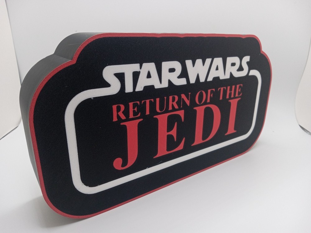 Retro ROTJ Return of the Jedi logo lightbox sign for vintage Star Wars display