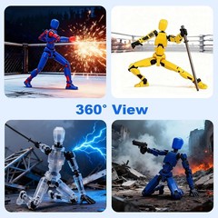 T13 Action Figure Set, 8PCS Already Assembled, Movable Multi-Joints | 3D Printed