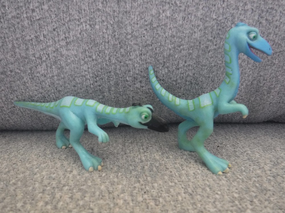 Dinosaur Train OLLIE 118 & OREN 119 Ornithomimus figure lot 2010 Learning Henson