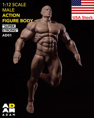 MUFF TOYS ADAM 1/12 Male Super Strong Muscle Flexible Joint Body 6″Action Figure