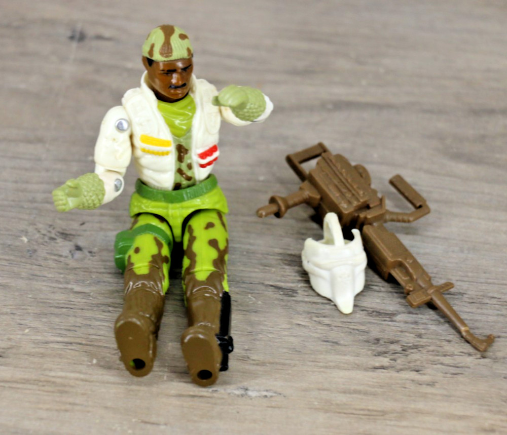 1989 GI Joe Stalker V2 Tundra Ranger Figure w/ Mask & Rifle Hasbro ARAH Vintage