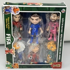 FIFA World Cup Soccer Football Player Mascots Action Figure Set 6-Pack New In