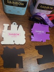 Rainbow High Surprise collectible Tins: VIOLET, SUNNY, SKYLER, SUNNY. USED. READ
