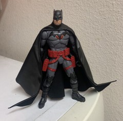 Custom Batman Thomas Wayne Leather Wired Cape 1/12 DC Multiverse NOT FIGURE