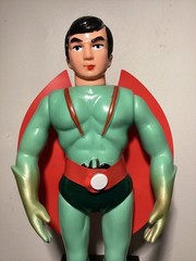 RARE VINTAGE DEVILMAN 11″ 1970s SOFUBI w/MASK & Card Zollmen Bullmark Popy Nagai