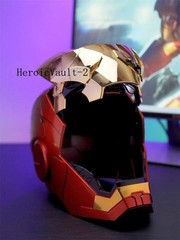 AUTOKING Iron Man Marve MK5 Helmet Jarvis Voice-control Open-close Light Mask