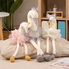 40cm Beautiful Skirt Swan White Pink Color Super Lovely Animal Stuffed Plush