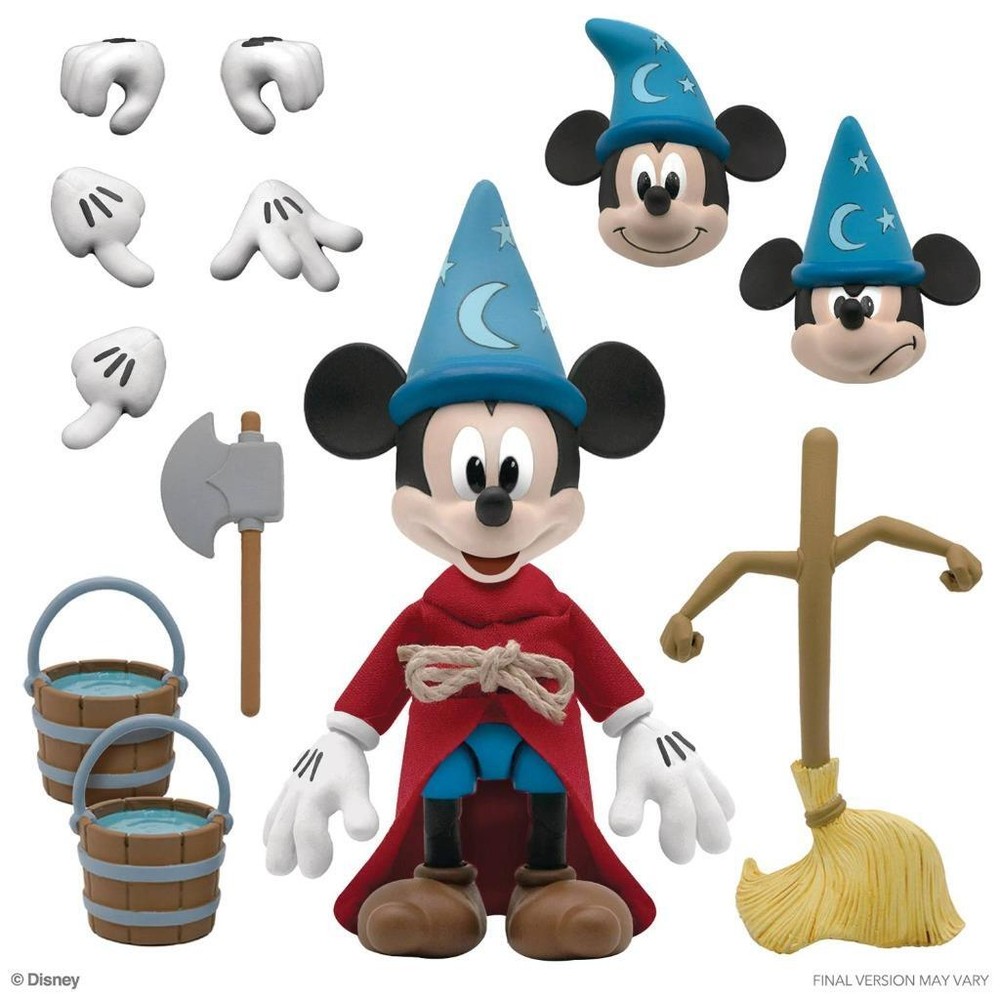 Sorcerers Apprentice Mickey Mouse Disney Ultimates Wave 1 Action Figure Super 7