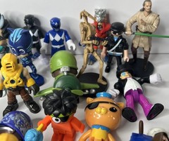 42 Assorted Toy Figurines Action Figures PJ Masks Paw Patrol & More Junk Drawer