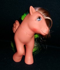 My Little Pony MLP Vintage Rainbow Pegasus Flutterbye #3 EXCELLENT glittery G1