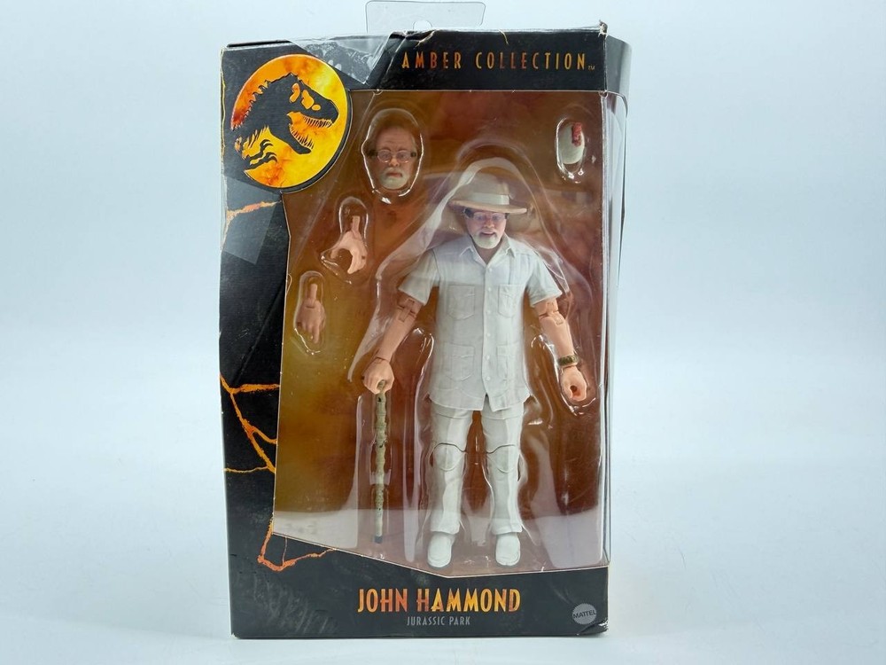 Jurassic Park Amber Collection John Hammond Action Figure Mattel New