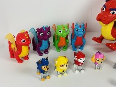 PAW Patrol Rescue Knights Lot Sparks Dragon Skye Copter Knight Pups Figures