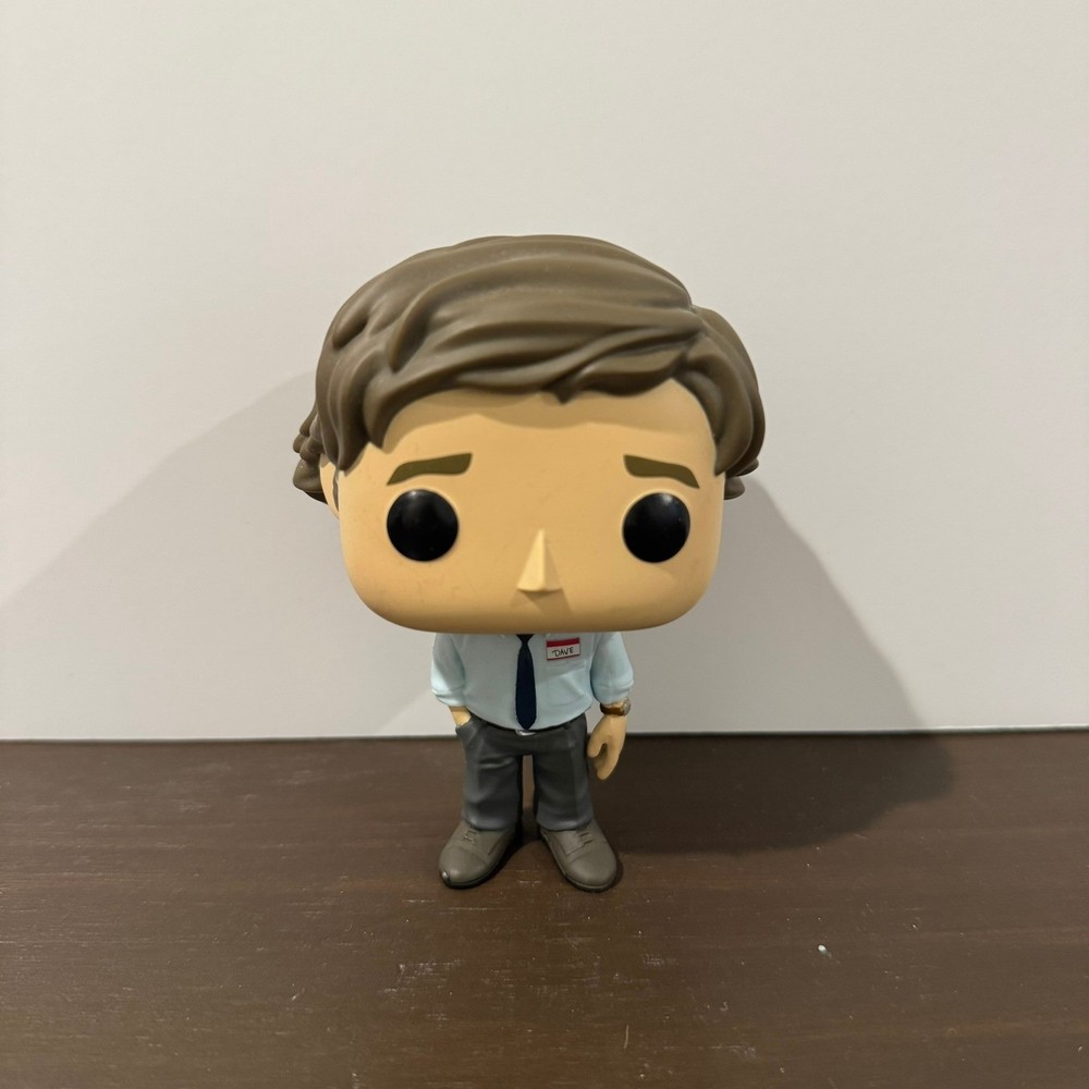 Funko Pop The Office Jim Halpert Dave Name Tag Vinyl Figure 870 Loose Pre Owned