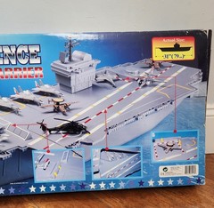 1998 RedBox Toys Independence U.S Aircraft Carrier Ship 31″, W/ 6 Die Cast Plane