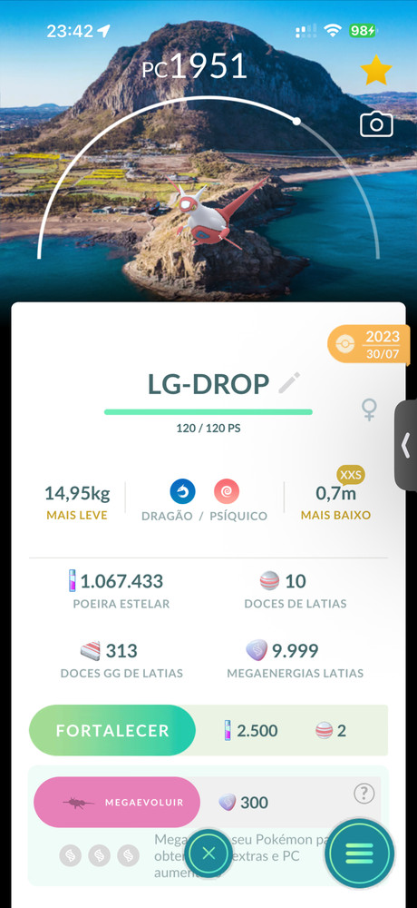 Pokémon✨Latias XXS Size✨Jeju Background✨Rare✨Trade✨Go✨