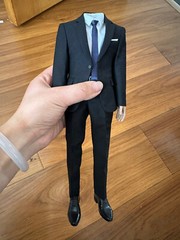 1/6 Black Suit Casual Coat Pants Shoes Male Clothes Fit 12” Action Figure Model