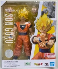 BANDAI S.H.FIGUARTS DRAGON BALL Z SUPER SAIYAN FULL POWER SON GOKU 140mm FIGURE