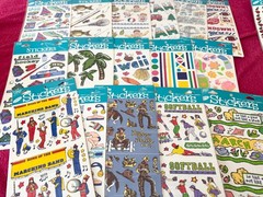 Lot of 100 vintage Frances Meyer Stickers Sheets. Factory sealed. Scrapbooking