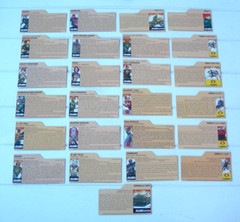 25 PC Variety LOT Hasbro GI Joe File Cards Black Back Factory Cut Vintage ?