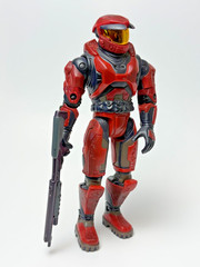 Joyride Studios Halo Combat Evolved Red Spartan 8″ Action Figure 2004 CE #3