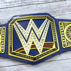 WWE Universal Champion Belt Kids Blue Gold Faux Crystal Replica One Size