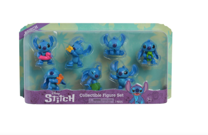 New Disney Stitch Collectible Figure Set 7 pcs Kids Toys for Ages 3 and up