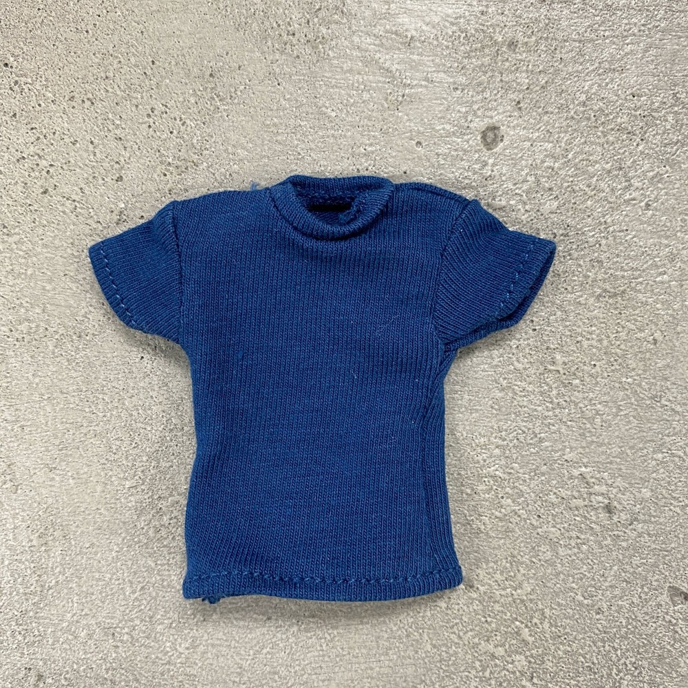 MO-SL-DB: 1/12 Dark Blue T-Shirt for 6″ slim action figure body