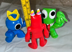 Roblox Rainbow Friends Minifigures Lot of 3 Blue Green Red Figures 2023 PhatMojo