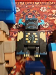 Lot Of 10 Large Minecraft Figures/ Enderman/Wolf/Steve/Creeper+