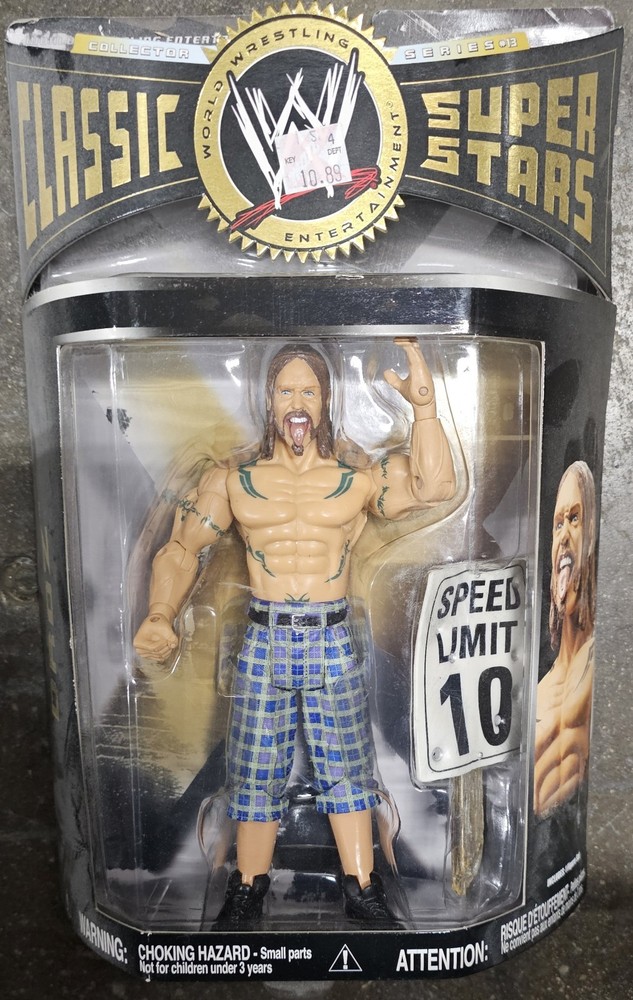 WWE Jakks Classic Superstars 13 Droz WWF Figure Wrestling Mattel Vtg NFL Broncos