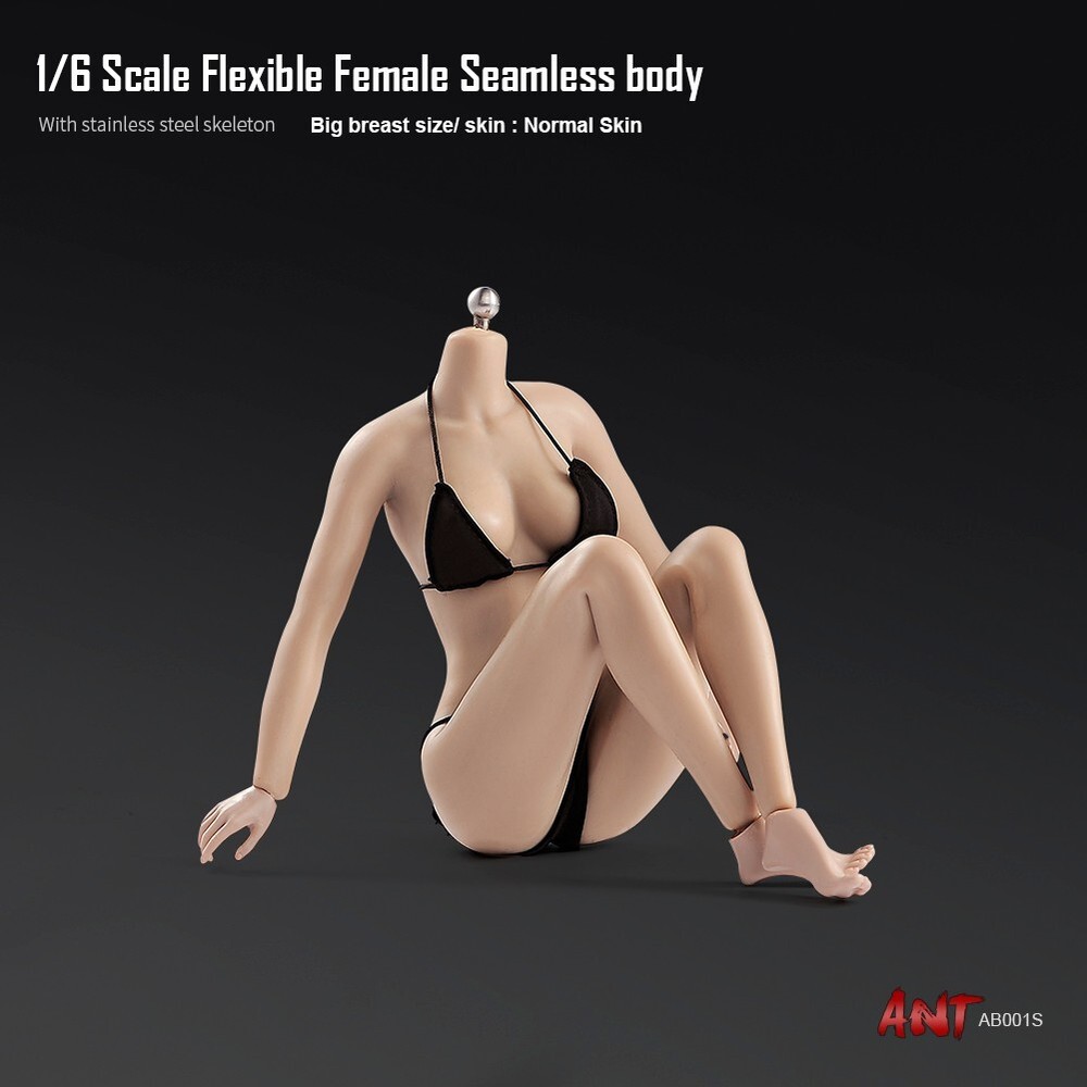 ANT 1/6 Super Flexible Seamless Female Normal Mid Breast Action Figure Body Doll