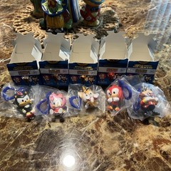 Sonic The Hedgehog & Friends Figure Backpack Hangers Keychain Clip Set of 5 2026