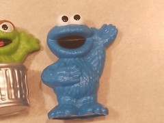 2013 2014 Sesame Street Workshop 5 Plastic Figures Elmo Cookie Monster, Grover