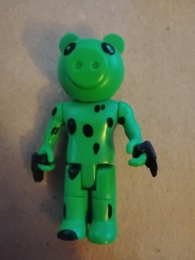 ROBLOX PIGGY Action Figure Toy Dinopiggy Articulated Buildable Green Loose 3.5”