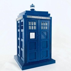 Custom 3D printed DR. Who TARDIS Police Box for 3.75 Inch (1:18) Figure Diorama