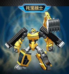 Tobot V Rocky Athlon Vehicle Transforming Robot Excavator Action Figure Toy