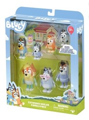 Bluey Extended Heeler Family Figure 8-pack, 2.5-3 inch Action Figures, Ages 3+