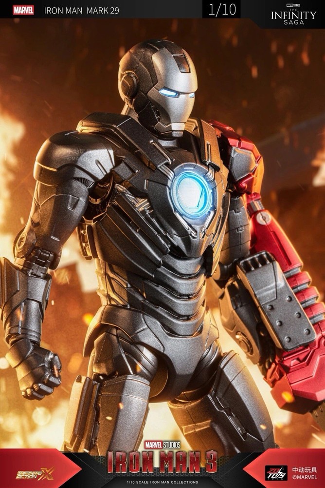 zd toys IRON MAN MARK 29 FIDDLER 1/10 action figure iron man 3 MARVEL shipAugust
