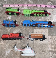Vintage ERTL Thomas the Tank Engine Diecast Train Lot of 7 80s 90s Harold Gordon
