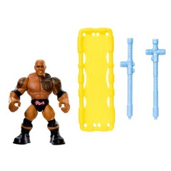 @WWE Knuckle Crunchers The Rock Action Figure&Accessories Bone Crushing Sounds🆕