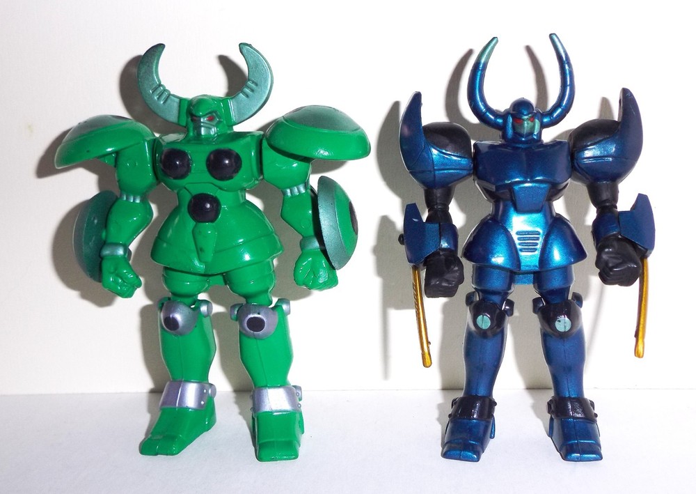 Vintage Red Baron Metal Fight 5″ Blue & Green Action Figure Pair Complete