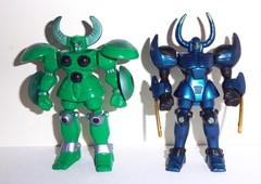 Vintage Red Baron Metal Fight 5″ Blue & Green Action Figure Pair Complete
