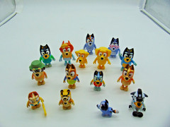15 Bluey Characters & Bluey Toy Accessories, 4 Wheelers, Jeep, Play House, Etc.