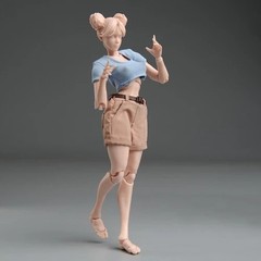 US Romankey X COWL 1/12 Flexible Action Figure 6″ Female Doll Joint Body &Head