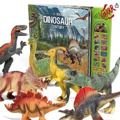 Dinosaur Toys with Sound Books Dino Animal Figures Toy,Q & A Sound Book For Kids