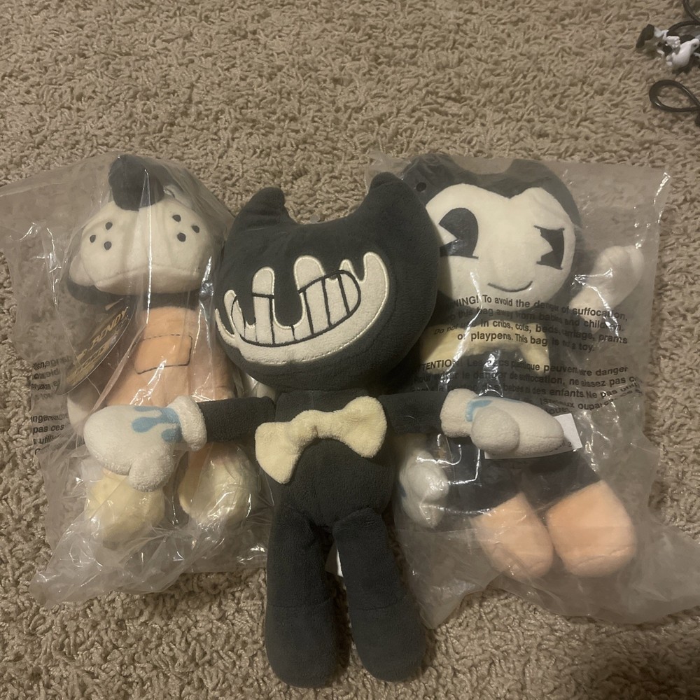 Ink & Bendy and Boris Phatmojo Soft Gray Yellow SillyVision Brand New With Tag