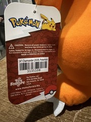Pokemon Polystyrene Foam, Polyester Fiber filled CHARMANDER 14 inch Stuffed Toy