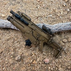 SCAR LOADED V2 [Desert Tan] – 1:12 Scale 3D Printed Action Figure Weapon Upgrade