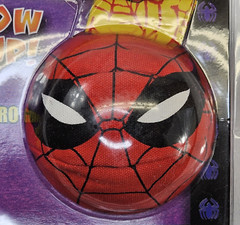 Vintage Spiderman Toy Web Shooter Water Ball 2001 Marvel Catpro Balzac NOS