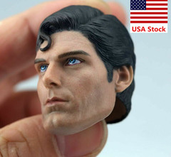 1/6 Male Super Hero Christopher Reeve Head Sculpt Fit 12″Action Figure Body